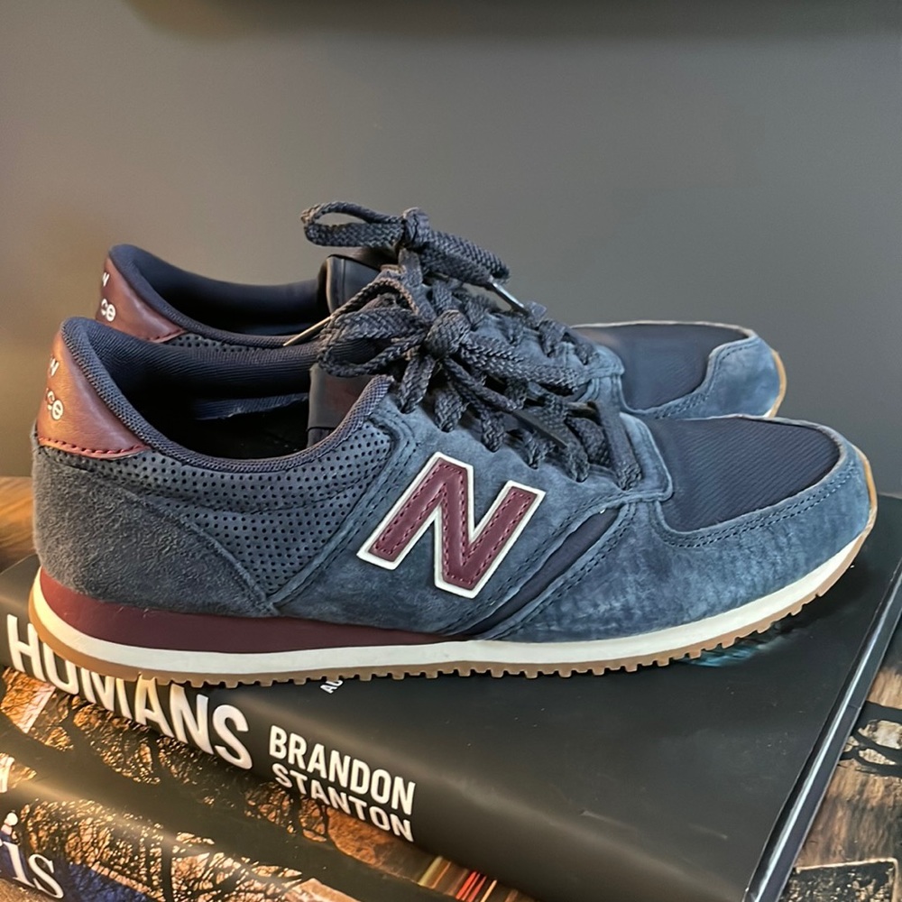 New Balance 420~suede~blue/maroon/cream
